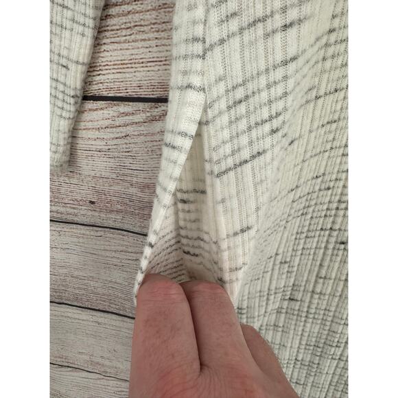Saturday Sunday Anthropologie Open Front Knit Cardigan Womens Small White Gray - Picture 5 of 10